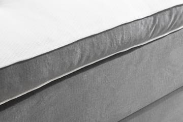 Komplett Sängpaket Rebeca 90x200 cm Djuphäftad Gavel - Ljusgrå|Sammet - Möbler - Säng - Kontinentalsäng