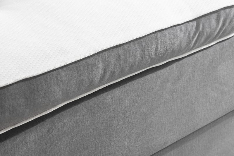 Komplett Sängpaket Rebeca 90x200 cm Djuphäftad Gavel - Ljusgrå|Sammet - Möbler - Säng - Kontinentalsäng