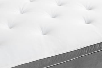 Komplett Sängpaket Rebeca 90x200 cm Djuphäftad Gavel - Ljusgrå|Sammet - Möbler - Säng - Kontinentalsäng