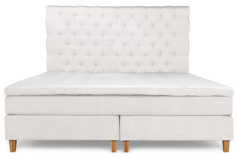 Komplett Sängpaket Relax Premium 210x210 Medium/Medium Hyper - Beige - Kontinentalsäng - Dubbelsäng - Komplett sängpaket