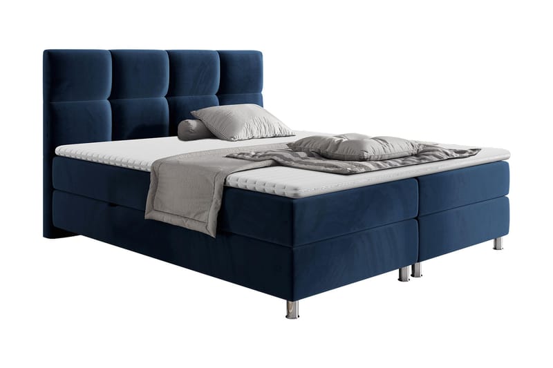 Komplett Sängpaket Riells 140x200 cm - Blå - Möbler - Säng - Kontinentalsäng