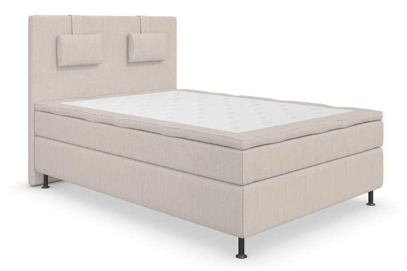Komplett Sängpaket Roma Lyx 120 Beige/Silver Ben - Kontinentalsäng - Komplett sängpaket - Kontinentalsäng