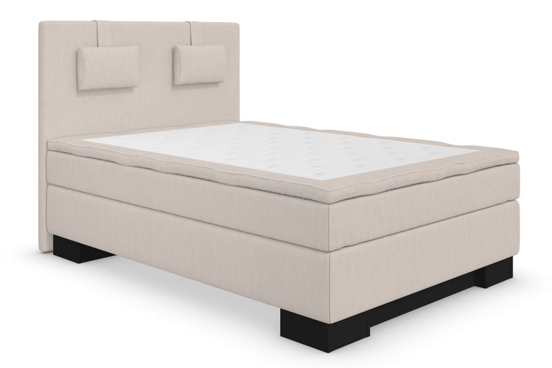 Komplett Sängpaket Roma Lyx 120 Beige/Svart Sockel - Kontinentalsäng - Kontinentalsäng - Komplett sängpaket