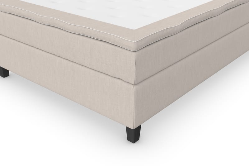 Komplett Sängpaket Roma Lyx 120 Beige/Svarta Ben - Kontinentalsäng - Möbler - Säng - Kontinentalsäng