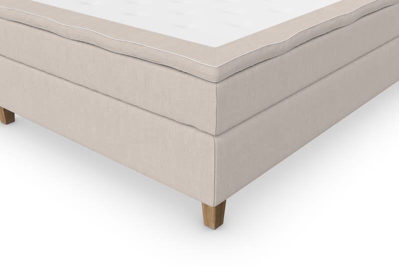 Komplett Sängpaket Roma Lyx 120 cm Beige/Ekben - Kontinentalsäng - Kontinentalsäng - Komplett sängpaket