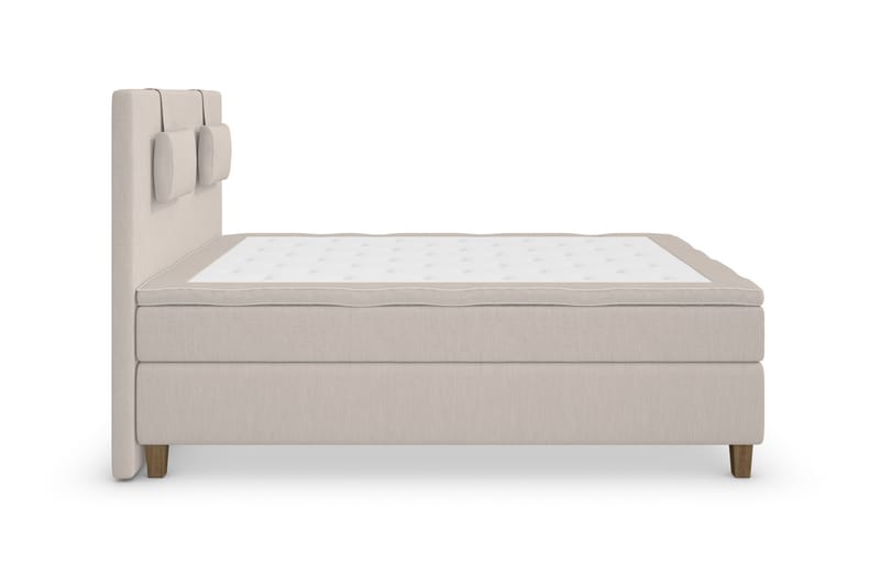 Komplett Sängpaket Roma Lyx 120 cm Beige/Ekben - Kontinentalsäng - Kontinentalsäng - Komplett sängpaket