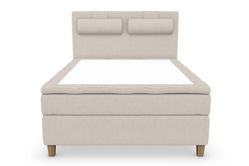 Komplett Sängpaket Roma Lyx 120 cm Beige/Ekben - Kontinentalsäng - Kontinentalsäng - Komplett sängpaket