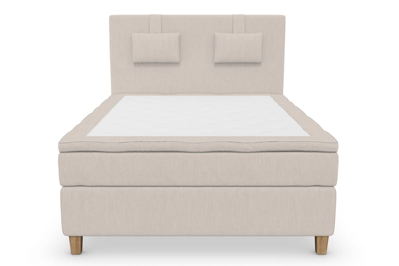 Komplett Sängpaket Roma Lyx 120 cm Beige/Ekben - Kontinentalsäng - Kontinentalsäng - Komplett sängpaket