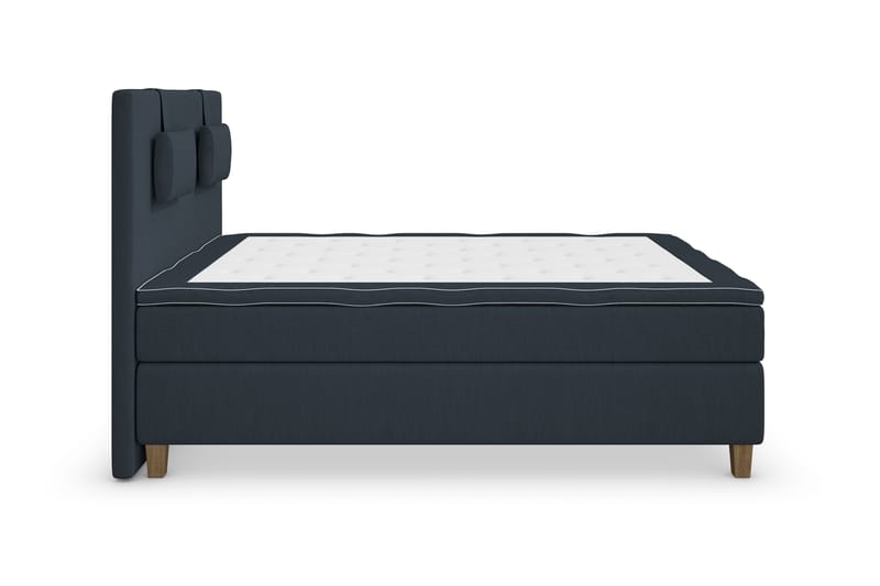 Komplett Sängpaket Roma Lyx 120 cm Mörkblå/Ekben - Kontinentalsäng - Kontinentalsäng - Komplett sängpaket