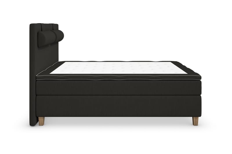 Komplett Sängpaket Roma Lyx 120 cm Svart/Ekben - Kontinentalsäng - Kontinentalsäng - Komplett sängpaket