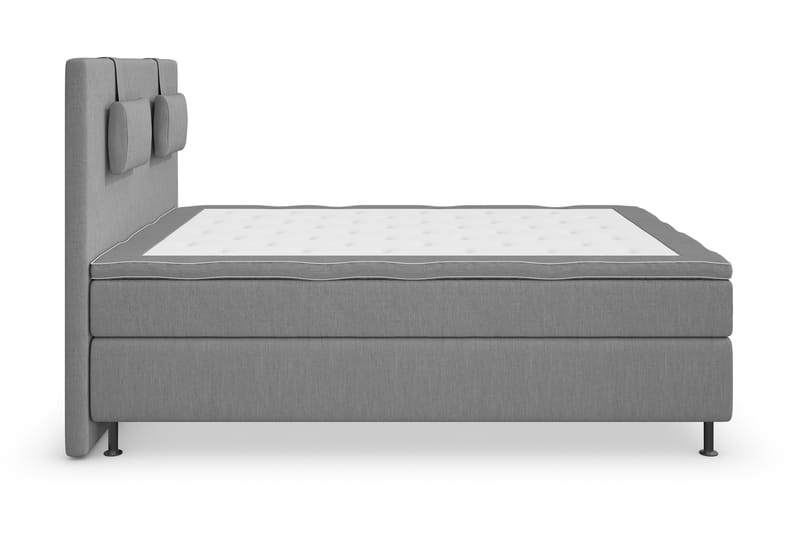Komplett Sängpaket Roma Lyx 120 Ljusgrå/Silver Ben - Kontinentalsäng - Kontinentalsäng - Komplett sängpaket