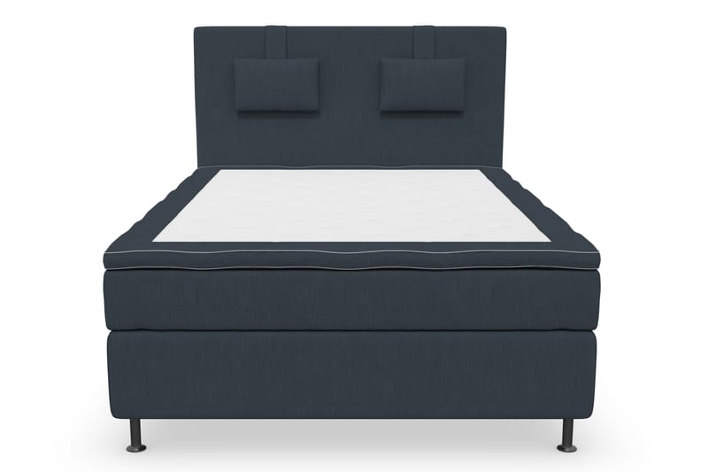 Komplett Sängpaket Roma Lyx 120 Mörkblå/Silver Ben - Kontinentalsäng - Kontinentalsäng - Komplett sängpaket