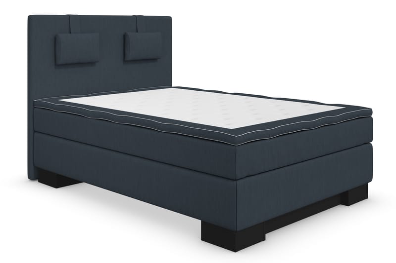 Komplett Sängpaket Roma Lyx 120 Mörkblå/Sv Sockel - Kontinentalsäng - Kontinentalsäng - Komplett sängpaket