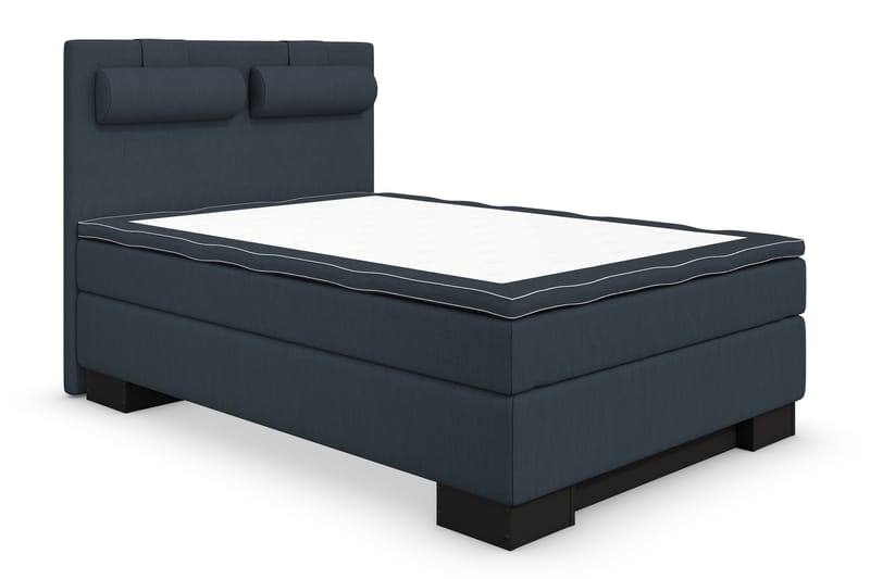 Komplett Sängpaket Roma Lyx 120 Mörkblå/Sv Sockel - Kontinentalsäng - Komplett sängpaket - Kontinentalsäng
