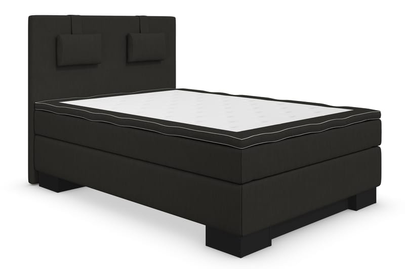 Komplett Sängpaket Roma Lyx 120 Svart/Svart Sockel - Kontinentalsäng - Kontinentalsäng - Komplett sängpaket