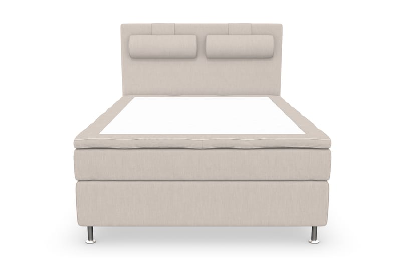 Komplett Sängpaket Roma Lyx 140 Beige/Silver Ben - Kontinentalsäng - Möbler - Säng - Kontinentalsäng