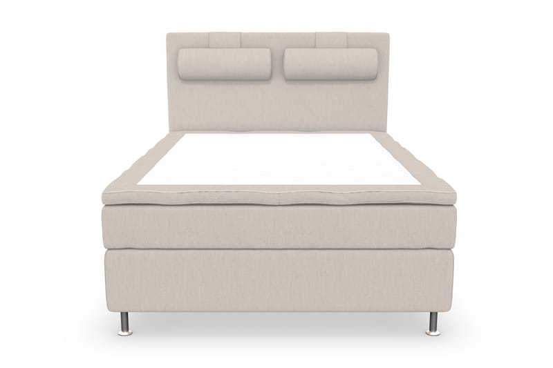 Komplett Sängpaket Roma Lyx 140 Beige/Silver Ben - Kontinentalsäng - Kontinentalsäng - Komplett sängpaket