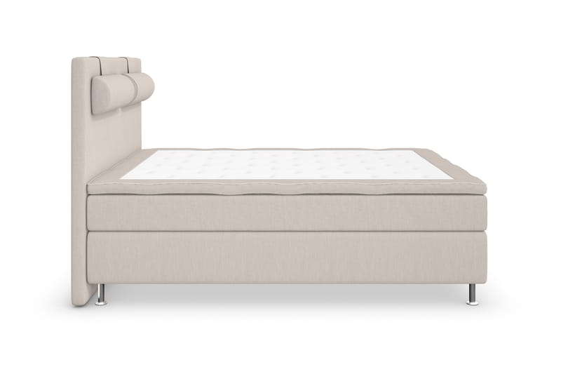 Komplett Sängpaket Roma Lyx 140 Beige/Silver Ben - Kontinentalsäng - Kontinentalsäng - Komplett sängpaket