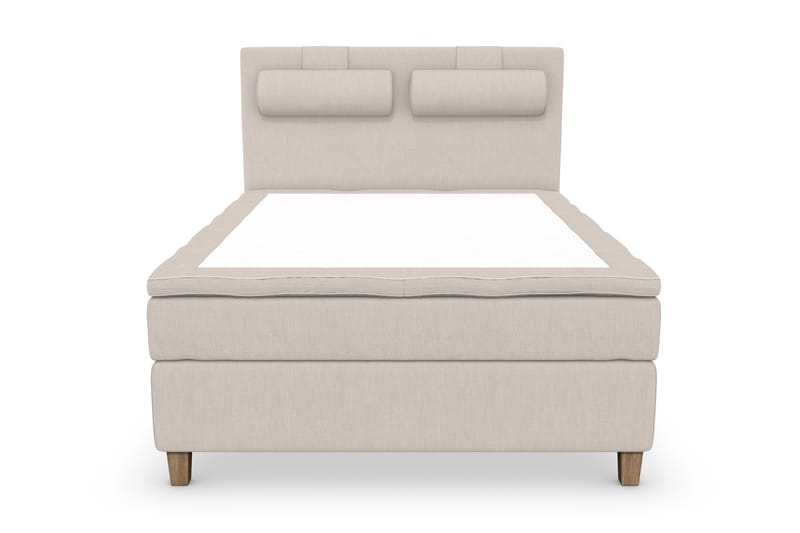 Komplett Sängpaket Roma Lyx 140 cm Beige/Ekben - Kontinentalsäng - Kontinentalsäng - Komplett sängpaket