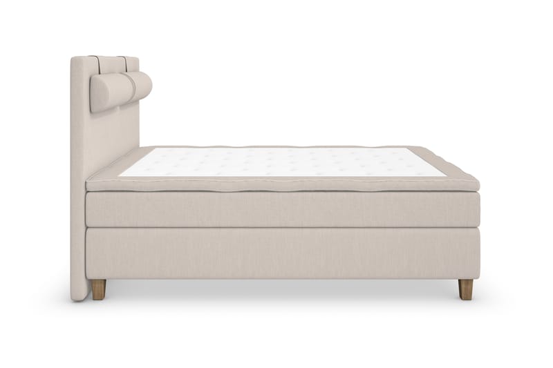 Komplett Sängpaket Roma Lyx 140 cm Beige/Ekben - Kontinentalsäng - Kontinentalsäng - Komplett sängpaket