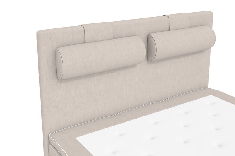 Komplett Sängpaket Roma Lyx 140 cm Beige/Ekben - Kontinentalsäng - Kontinentalsäng - Komplett sängpaket