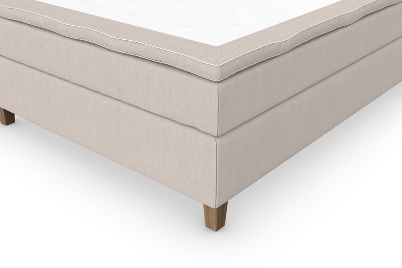 Komplett Sängpaket Roma Lyx 140 cm Beige/Ekben - Kontinentalsäng - Kontinentalsäng - Komplett sängpaket