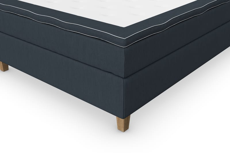 Komplett Sängpaket Roma Lyx 140 cm Mörkblå/Ekben - Kontinentalsäng - Kontinentalsäng - Komplett sängpaket