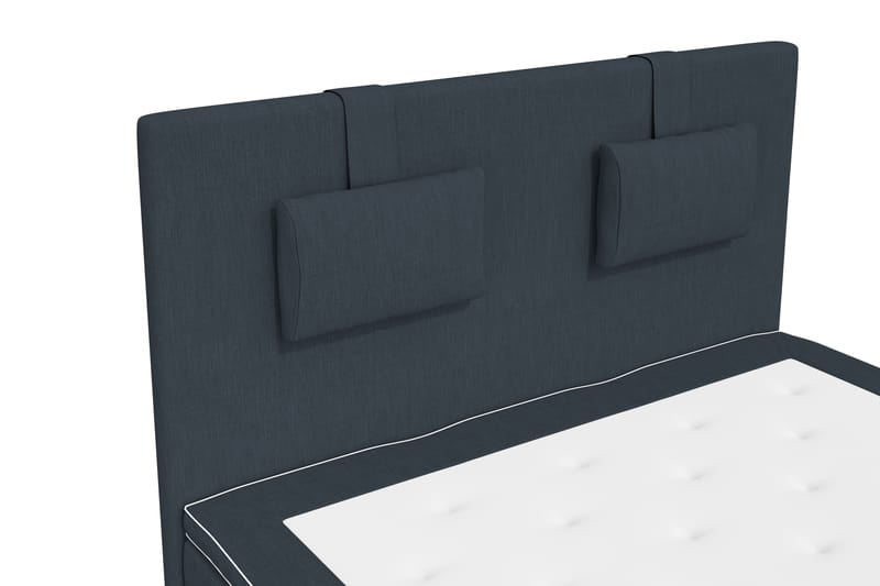 Komplett Sängpaket Roma Lyx 140 Mörkblå/Silver Ben - Kontinentalsäng - Kontinentalsäng - Komplett sängpaket