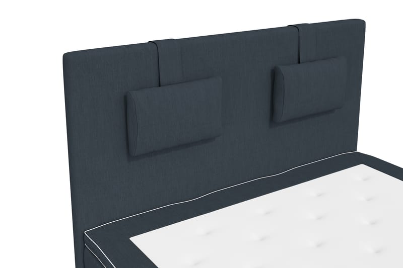 Komplett Sängpaket Roma Lyx 140 Mörkblå/Svarta Ben - Kontinentalsäng - Kontinentalsäng - Komplett sängpaket