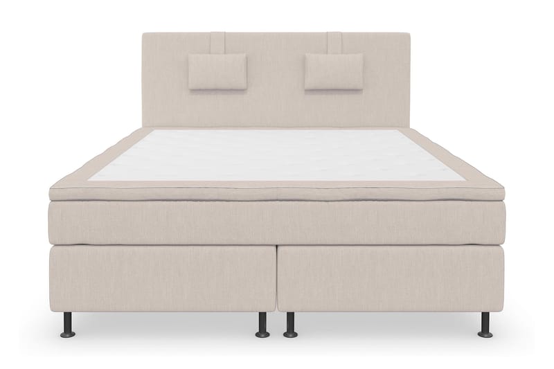 Komplett Sängpaket Roma Lyx 160 Beige/Silver Ben - Kontinentalsäng - Möbler - Säng - Kontinentalsäng