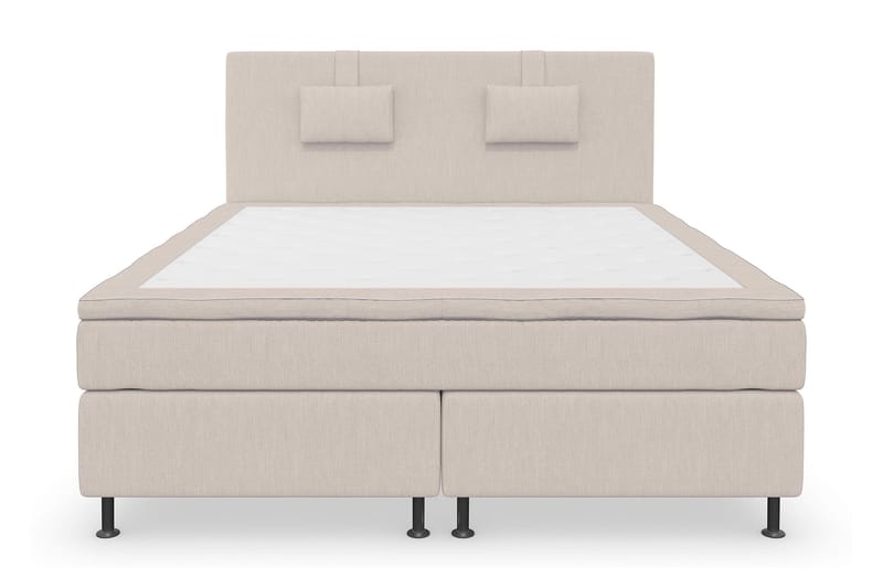 Komplett Sängpaket Roma Lyx 160 Beige/Silver Ben - Kontinentalsäng - Kontinentalsäng - Dubbelsäng - Komplett sängpaket