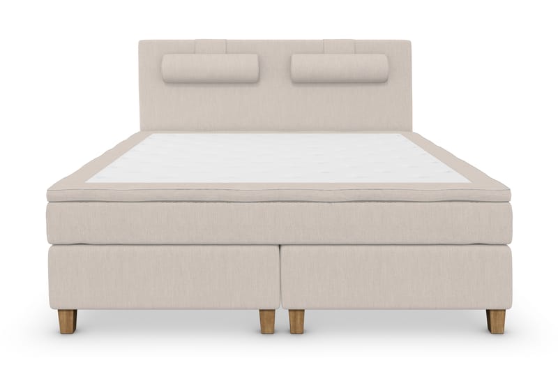 Komplett Sängpaket Roma Lyx 160 cm Beige/Ekben - Kontinentalsäng - Möbler - Säng - Kontinentalsäng