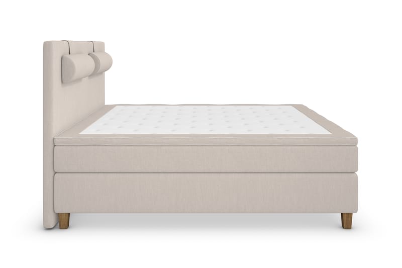 Komplett Sängpaket Roma Lyx 160 cm Beige/Ekben - Kontinentalsäng - Kontinentalsäng - Dubbelsäng - Komplett sängpaket