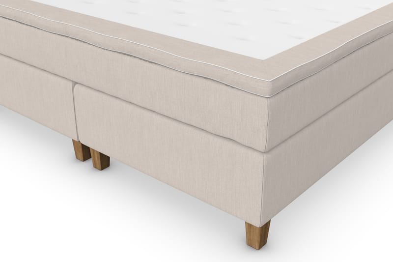 Komplett Sängpaket Roma Lyx 160 cm Beige/Ekben - Kontinentalsäng - Kontinentalsäng - Dubbelsäng - Komplett sängpaket