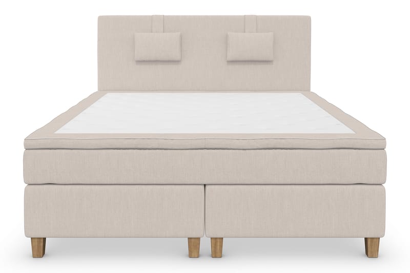 Komplett Sängpaket Roma Lyx 160 cm Beige/Ekben - Kontinentalsäng - Möbler - Säng - Kontinentalsäng