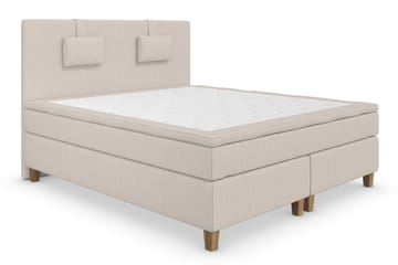 Komplett Sängpaket Roma Lyx 160 cm Beige/Ekben - Kontinentalsäng - Möbler - Säng - Kontinentalsäng