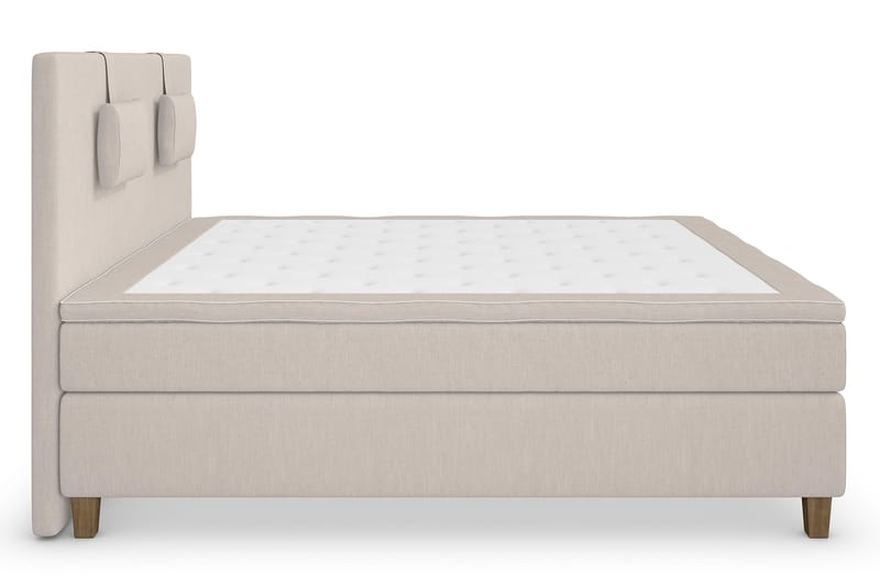 Komplett Sängpaket Roma Lyx 160 cm Beige/Ekben - Kontinentalsäng - Möbler - Säng - Kontinentalsäng