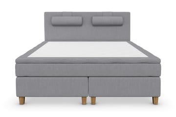 Komplett Sängpaket Roma Lyx 160 cm Ljusgrå/Ekben