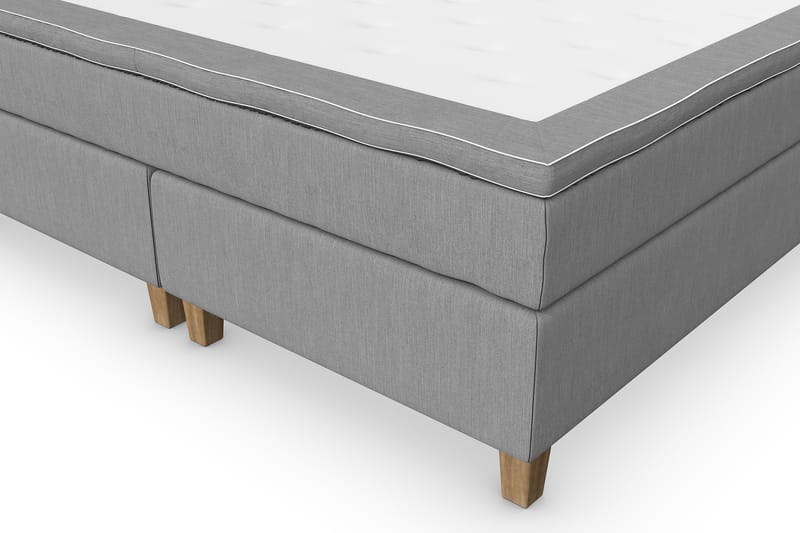 Komplett Sängpaket Roma Lyx 160 cm Ljusgrå/Ekben - Kontinentalsäng - Möbler - Säng - Kontinentalsäng