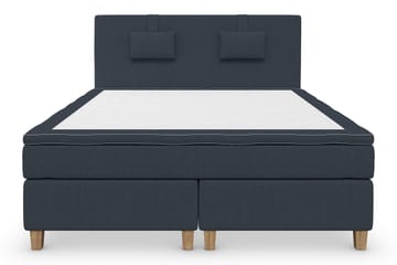 Komplett Sängpaket Roma Lyx 160 cm Mörkblå/Ekben