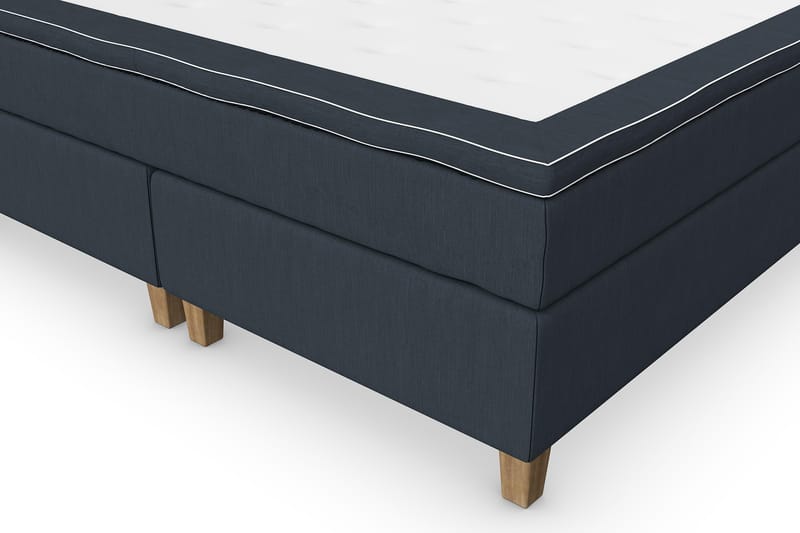 Komplett Sängpaket Roma Lyx 160 cm Mörkblå/Ekben - Kontinentalsäng - Möbler - Säng - Kontinentalsäng
