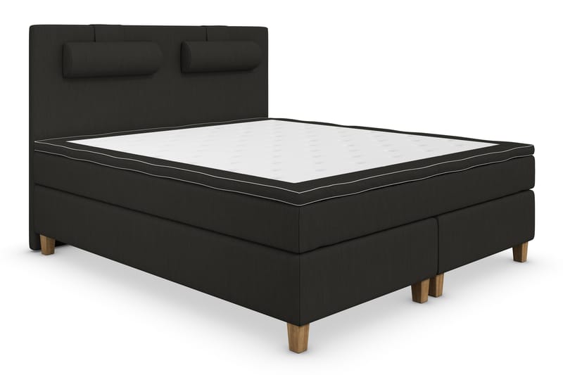 Komplett Sängpaket Roma Lyx 160 cm Svart/Ekben - Kontinentalsäng - Möbler - Säng - Kontinentalsäng