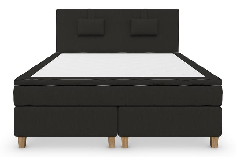 Komplett Sängpaket Roma Lyx 160 cm Svart/Ekben - Kontinentalsäng - Möbler - Säng - Kontinentalsäng
