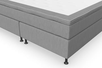Komplett Sängpaket Roma Lyx 160 Ljusgrå/Silver Ben - Kontinentalsäng - Möbler - Säng - Kontinentalsäng