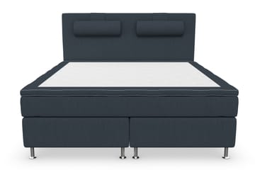 Komplett Sängpaket Roma Lyx 160 Mörkblå/Silver Ben - Kontinentalsäng - Möbler - Säng - Kontinentalsäng