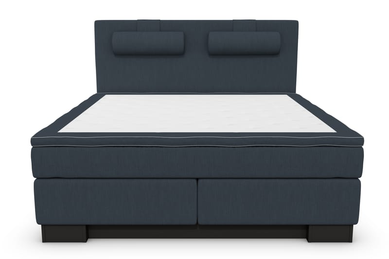 Komplett Sängpaket Roma Lyx 160 Mörkblå/Sv Sockel - Kontinentalsäng - Kontinentalsäng - Dubbelsäng - Komplett sängpaket