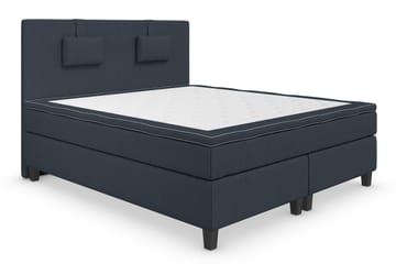Komplett Sängpaket Roma Lyx 160 Mörkblå/Svarta Ben - Kontinentalsäng - Möbler - Säng - Kontinentalsäng