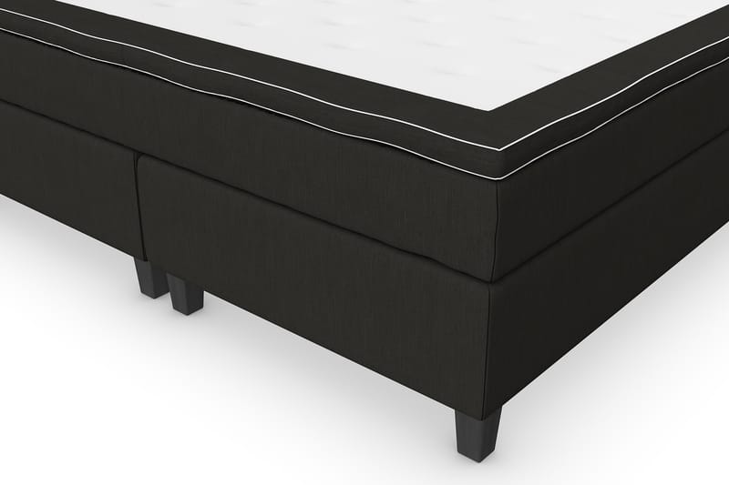 Komplett Sängpaket Roma Lyx 160 Svart/Svarta Ben - Kontinentalsäng - Möbler - Säng - Kontinentalsäng