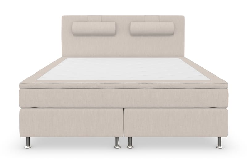 Komplett Sängpaket Roma Lyx 180 Beige/Silver Ben - Kontinentalsäng - Möbler - Säng - Kontinentalsäng