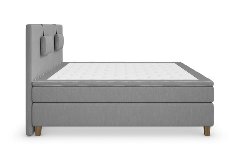 Komplett Sängpaket Roma Lyx 180 cm Ljusgrå/Ekben - Kontinentalsäng - Möbler - Säng - Kontinentalsäng